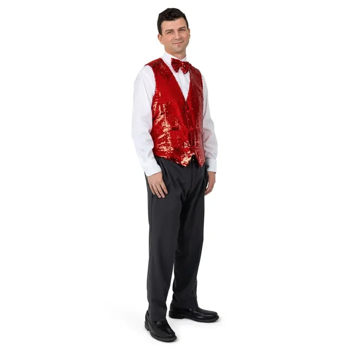 Sequin Vest With Bowtie – Adults