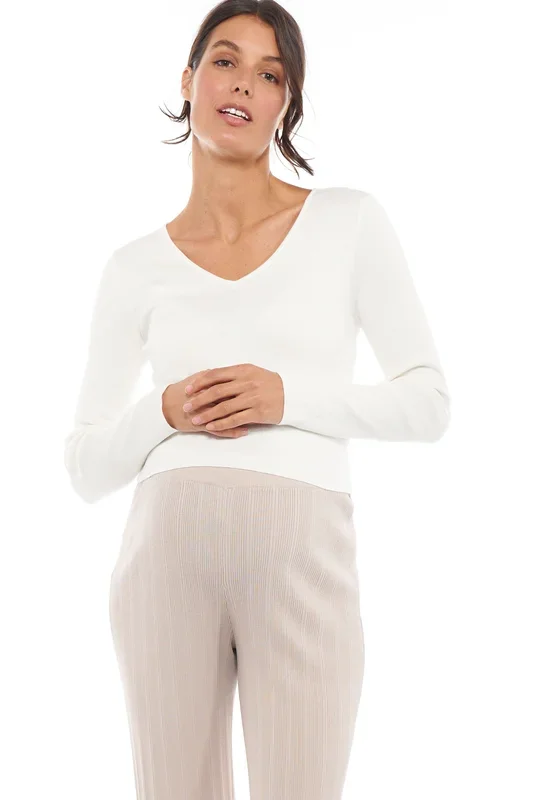 Serendipity Rib Top – White*