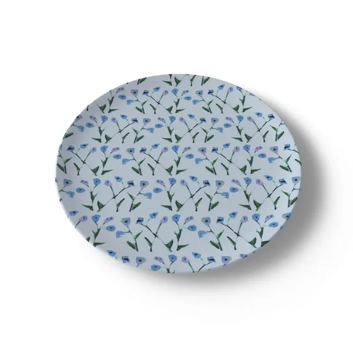 Set Of Periwinkle Genevieve China Plates (set Of 2, 4 Or 8)