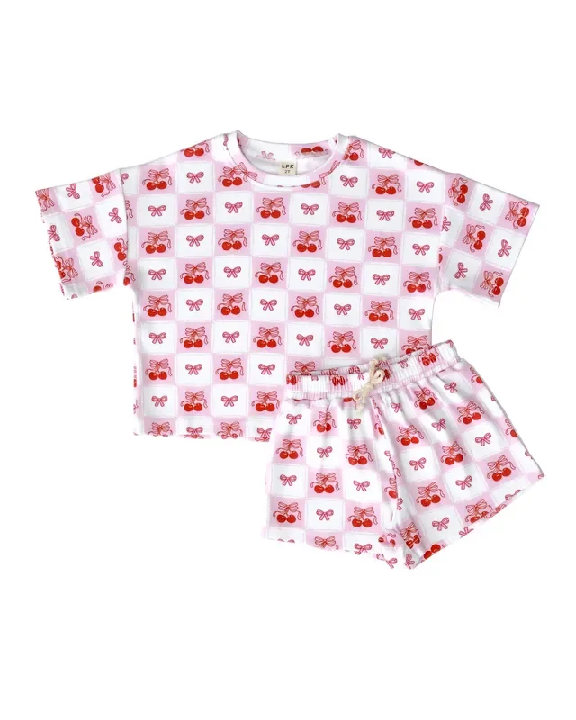 Shorts Set | Checkered Cherry