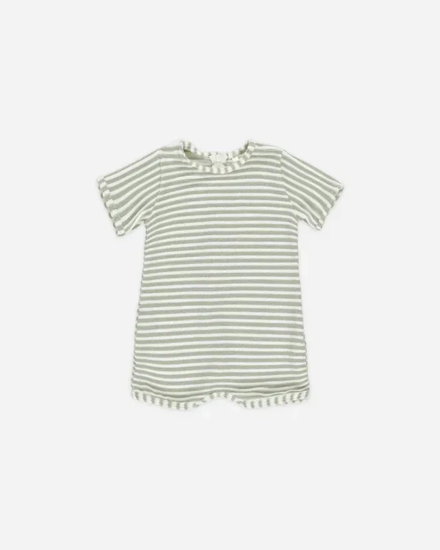SHORTY ONE-PIECE | SAGE STRIPE