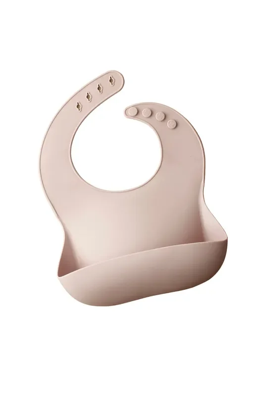 Silicone Baby Bib – Pale Mauve