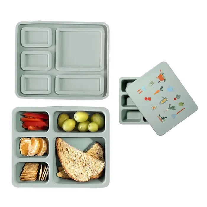 Silicone Bento Box Veggie Garden Robin’s Egg Blue