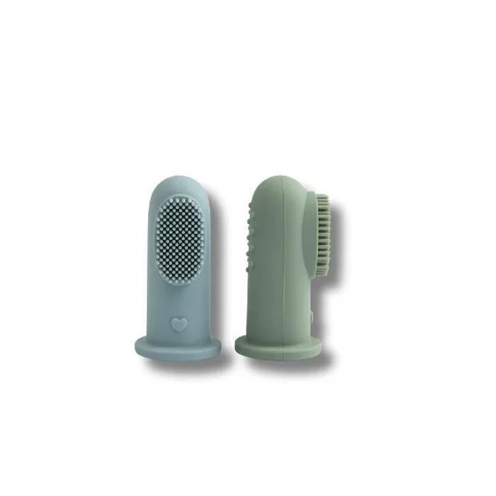 Silicone Finger Toothbrush Set Of Two With Case