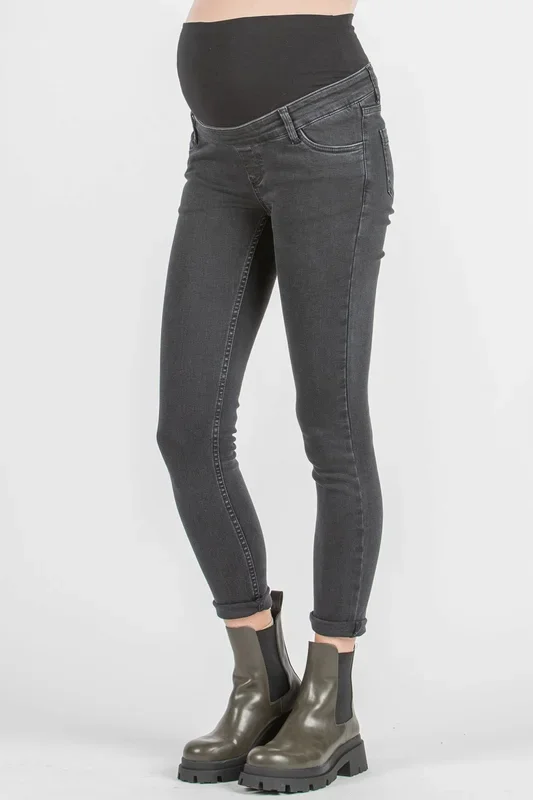 Skinny Umstandsjeans dunkelgrau