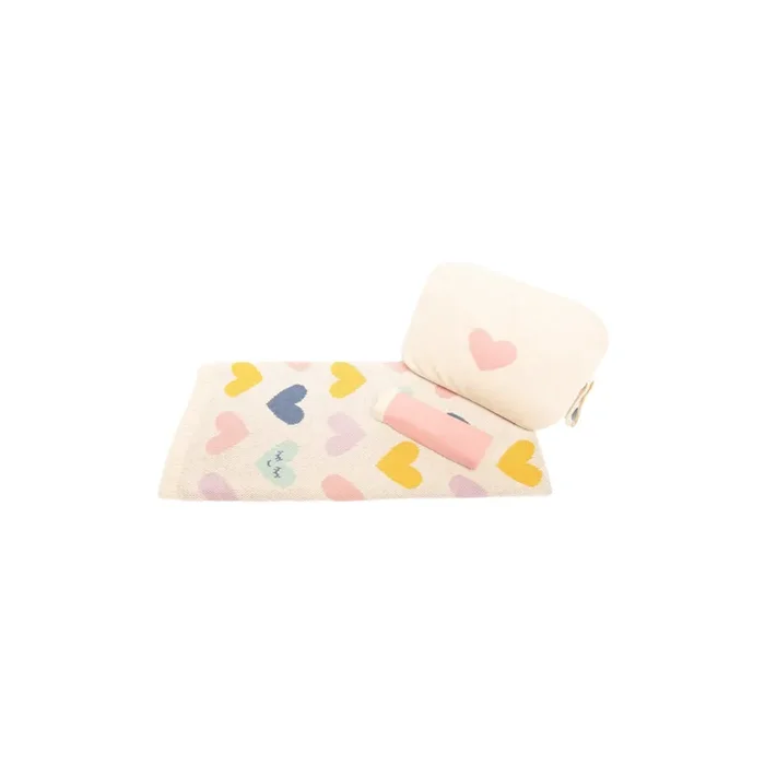 Smiley Hearts Pink/yellow