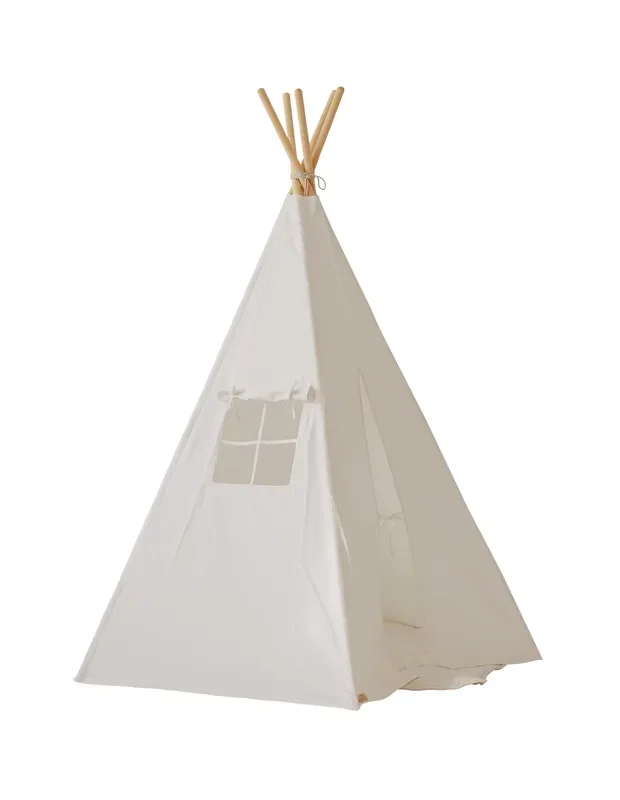 snow White Teepee And White And Grey – Leaf Mat Set