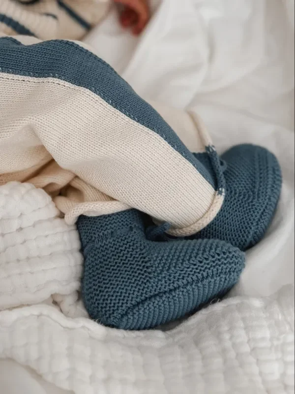 Sock Booties – Denim Blue