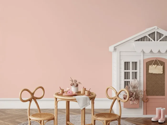 Solid Color Wallpaper In A Soft Blush Pink – D449