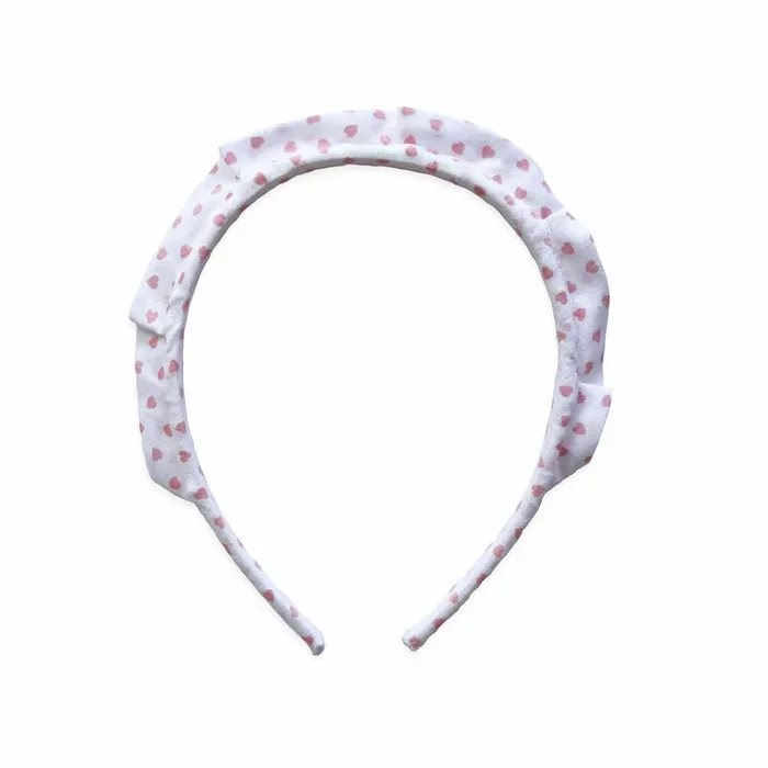 Solid Crown with Hearts Headband – light pink