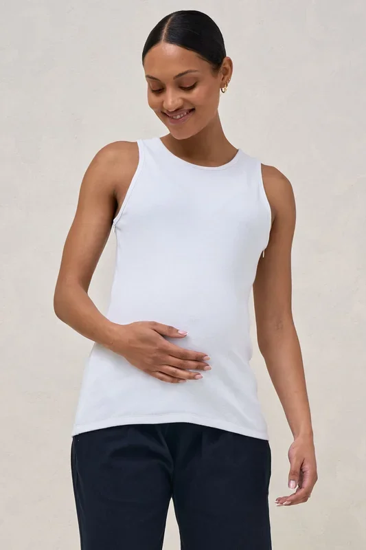 Something Else Nursing Tank – White