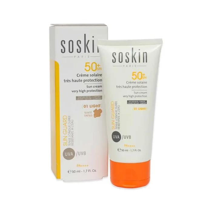 Soskin SPF50+Sun Cream Very High Protection 01 Light Tinted 50ml