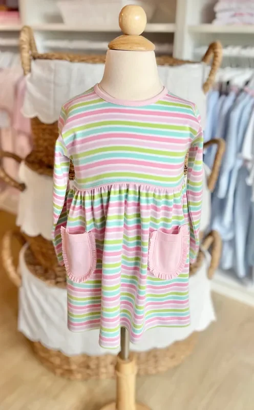 Squiggles by Charlie Aruba Rainbow Stripe Dress