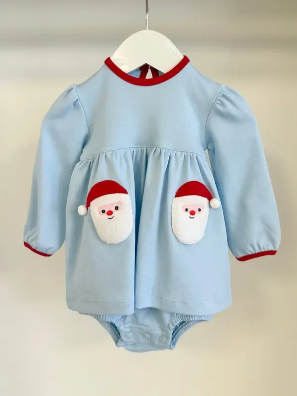 Squiggles by Charlie Blue Santa Pocket Bubble Dress
