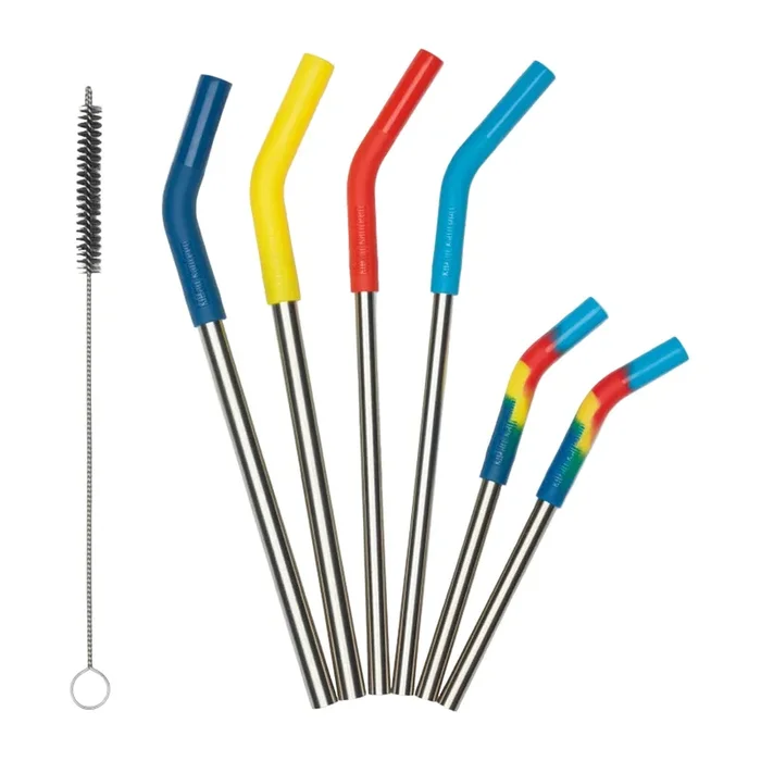 Stainless Steel Straws 6 Pack Combo