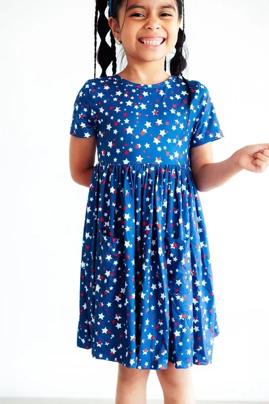Star Bright S/S Pocket Twirl Dress