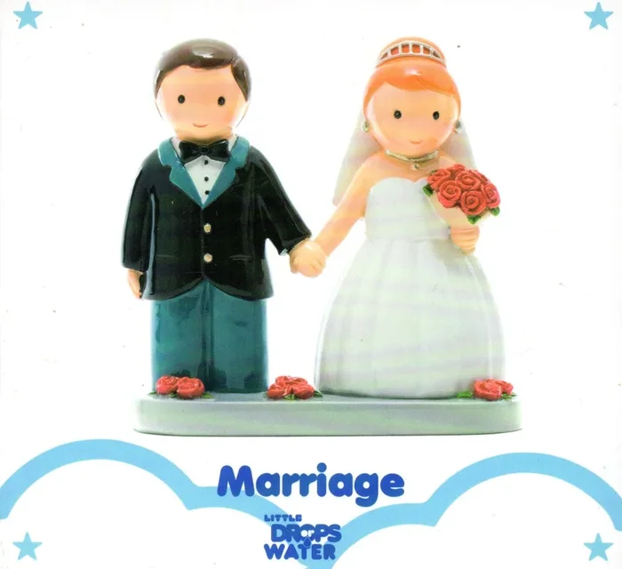 Statue – Marriage Cake Topper (Little Drops of Water) 100mm