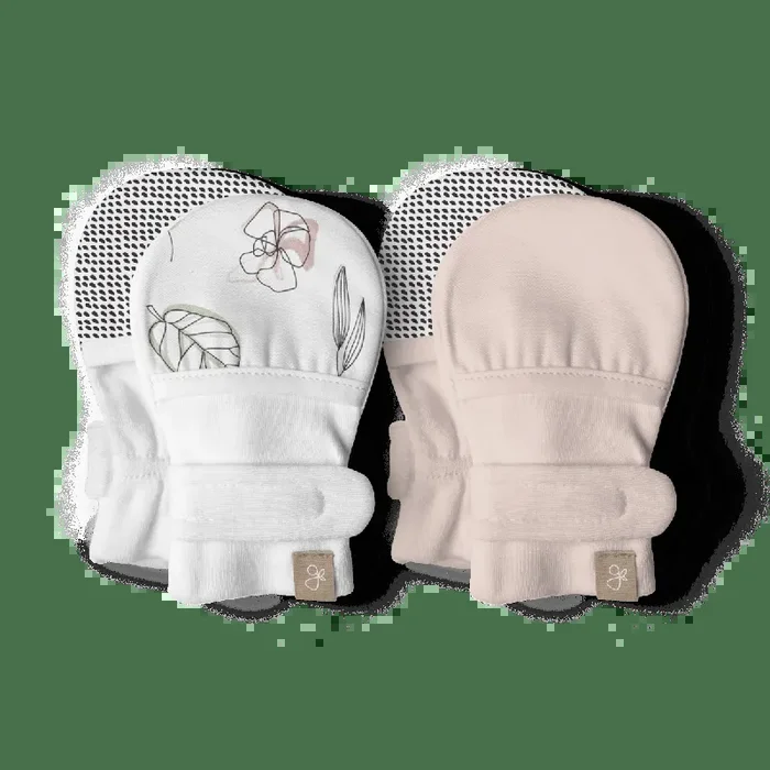 Stay On 2-pack Mitts | Abstract Floral + Rose