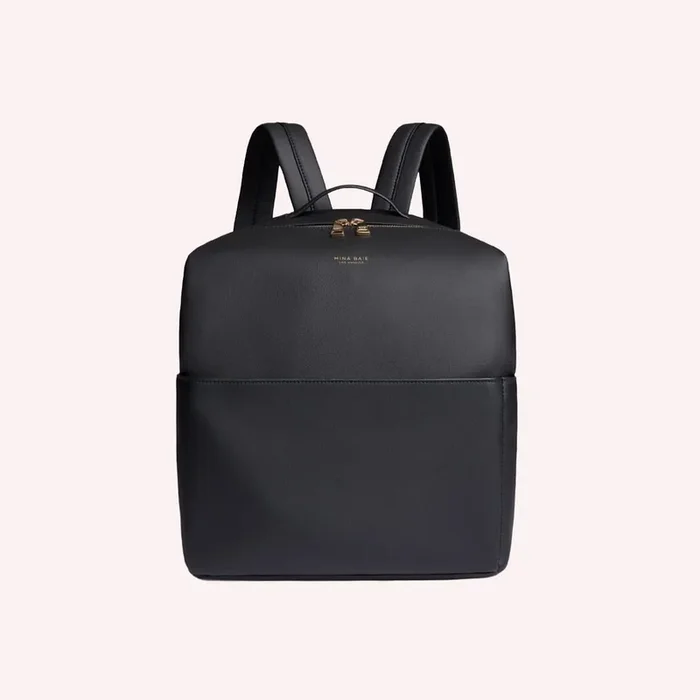 Stevie Vegan Backpack – Black/Gold