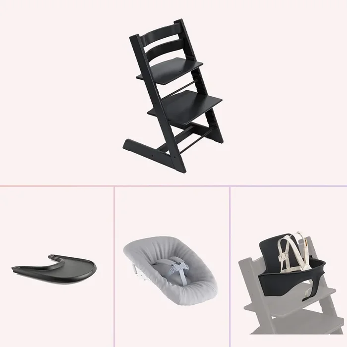 Stokke Tripp Trapp Newborn to Solids Highchair Bundle