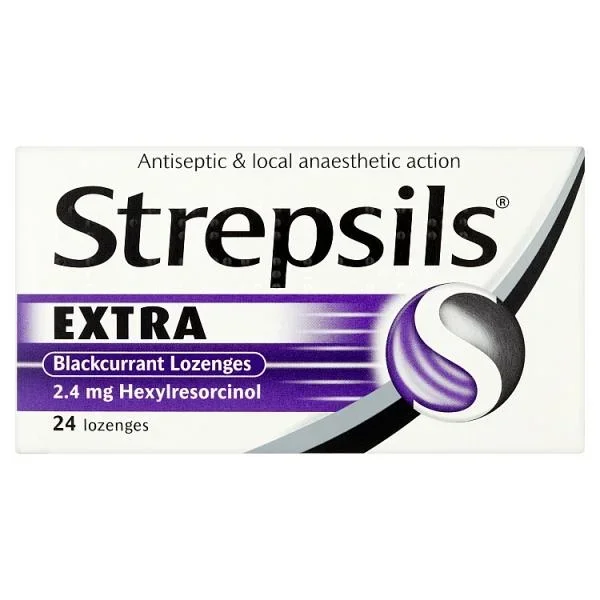 Strepsils Extra Blackcurrant Lozenges – 24 Pack