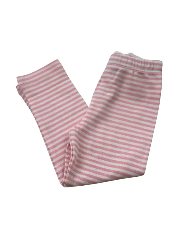Striped Straight Leggings – Lt.Pink/White
