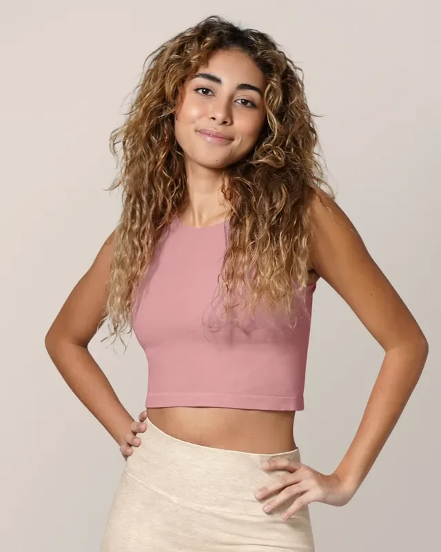 Sublime® Bamboo Hands-free Pumping Longline Bra Top | Light Mauve