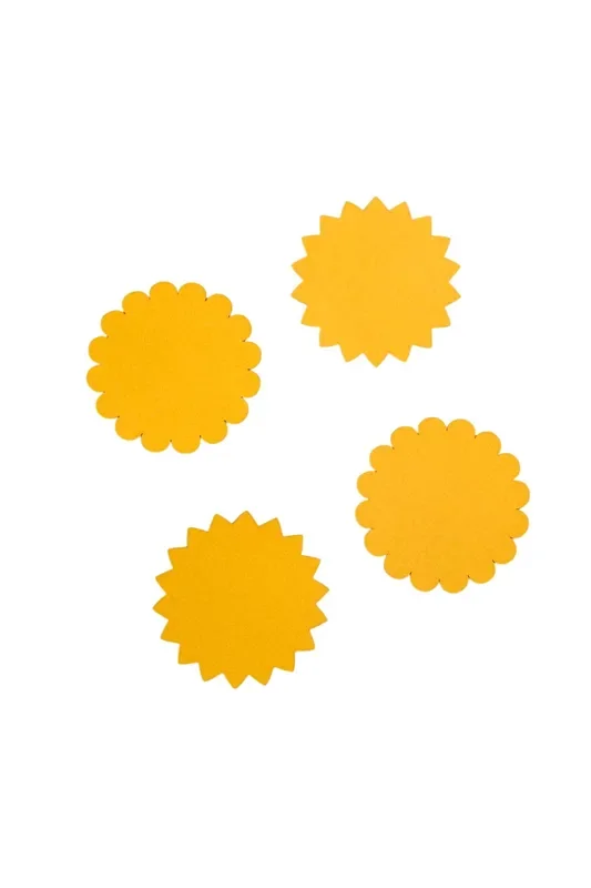 Sunburst Felt Cocktail Napkins | Set Of 4