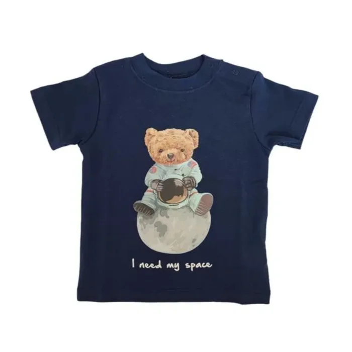 T-shirt Pima “i Need My Space “, Blue
