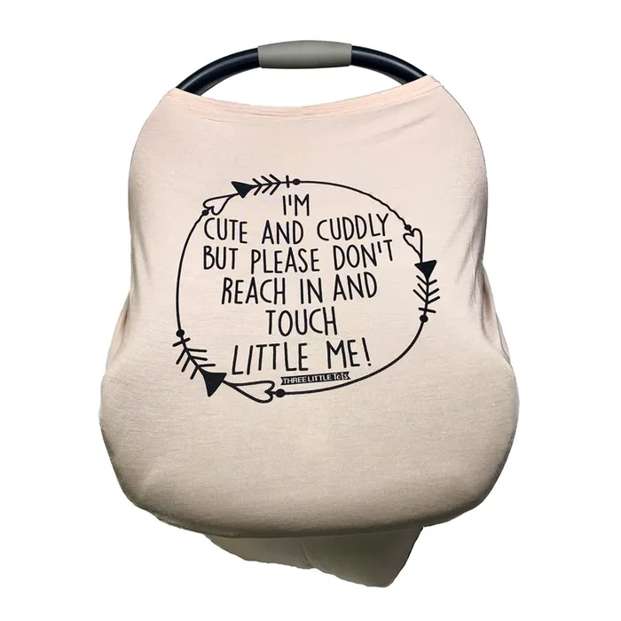 Tan Car Seat 5 In 1 Cover – i’m Cute & Cuddly But Please Don’t Touch Little Me