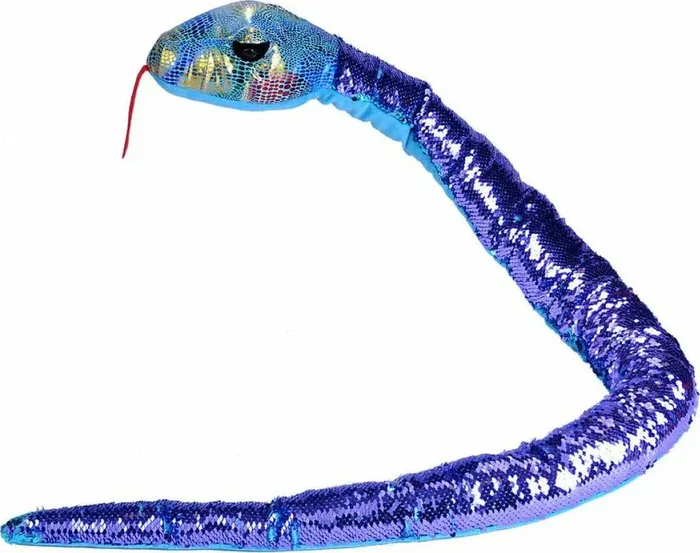 Teal Sequin Snake Stuffed Animal – 54 “