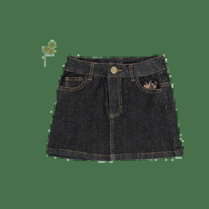 The Denim Skirt – Black