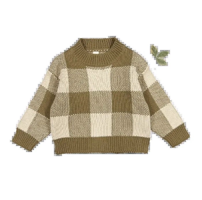 The Gingham Knit Sweater – Golden