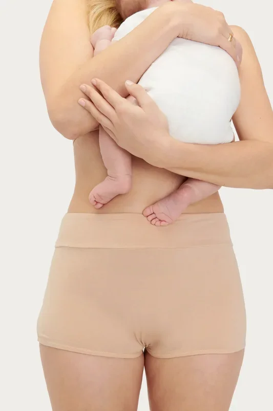 The Maternity and Postpartum Boyshort – Sand