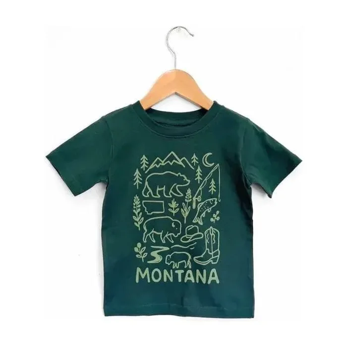 The Montana Scene- Montana Outdoors Toddler Tee – Forest