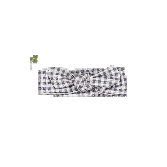 The Printed Headband – Steel Gingham