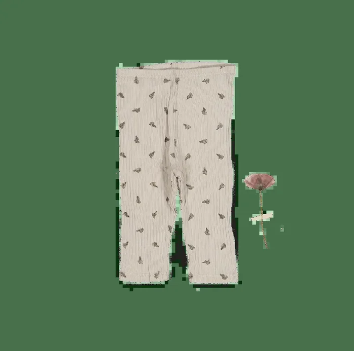 The Printed Legging – Sand Leaf