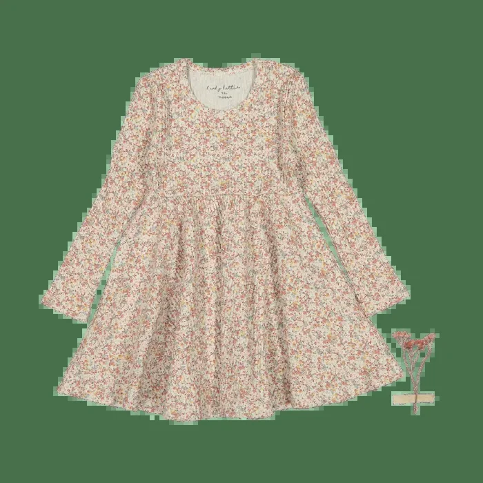 The Printed Long Sleeve Dress – Mist Floral