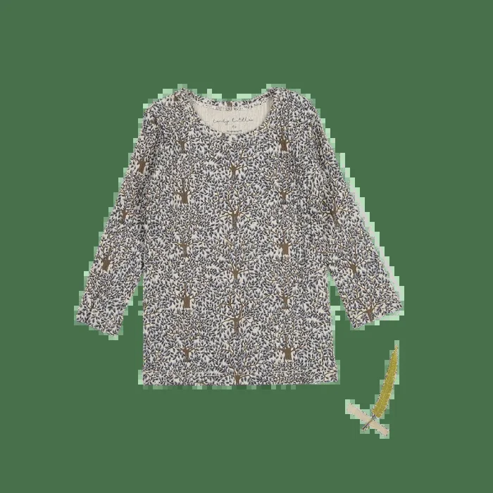 The Printed Long Sleeve Tee – Forest