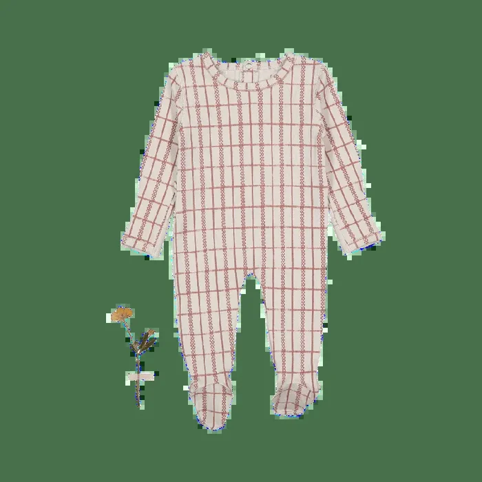The Printed Romper – Mauve Check