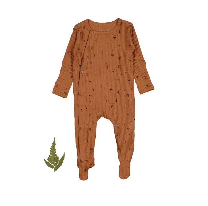 The Printed Snap Romper – Mushroom
