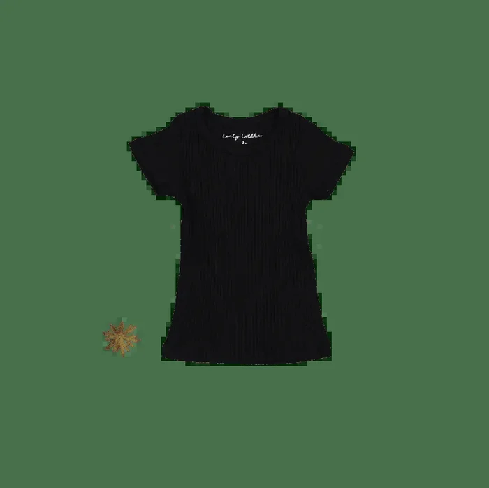 The Short Sleeve Tee – Black Ribbed