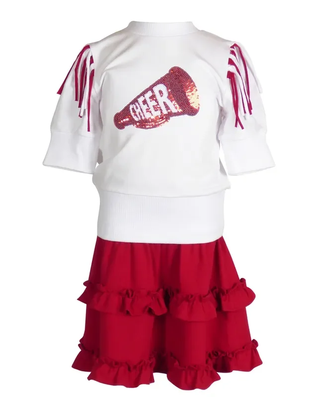 The Yellow Lamb Game Day Cheer Set Burgandy