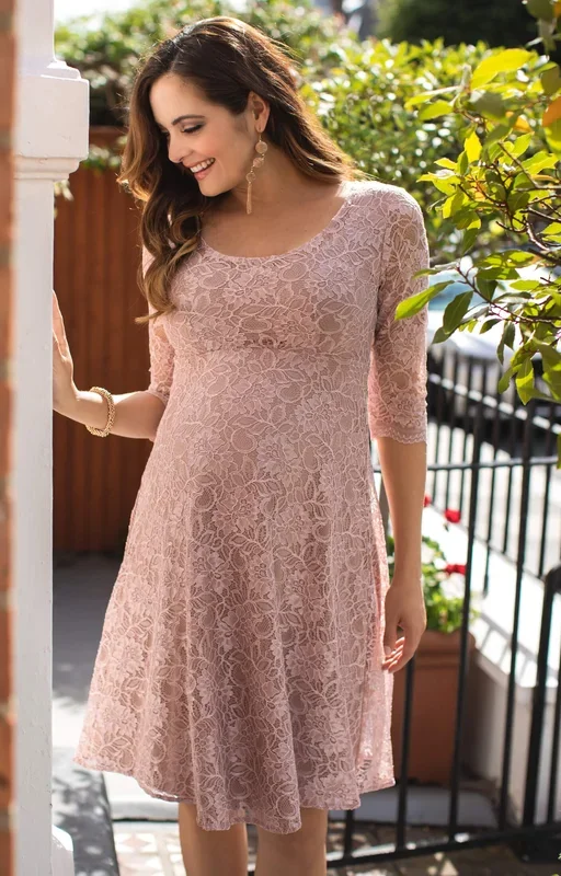 Tiffany Rose Maternity Lace Dress Freya Orchid Blush