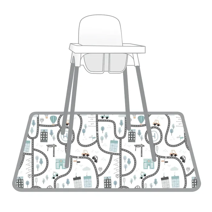 Tiny Town Splash Mat – A Waterproof Catch-all For Highchair Spills And More!
