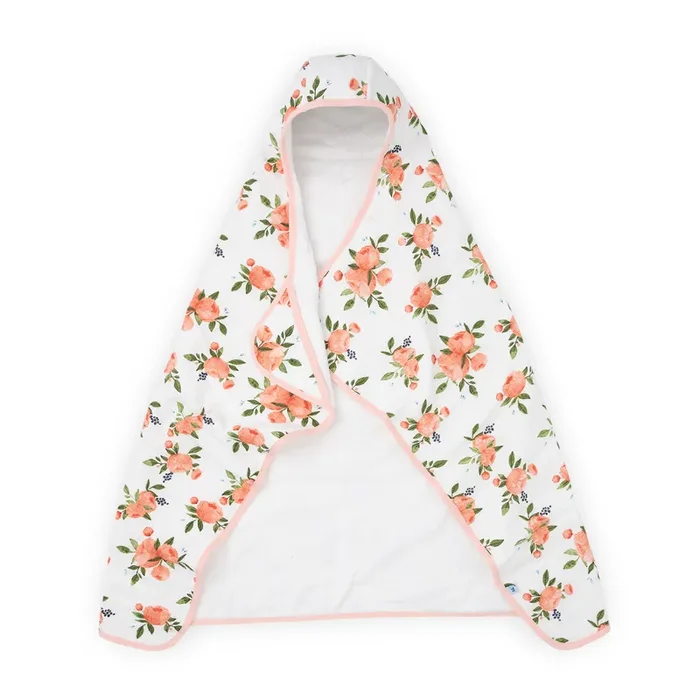 Toddler Hooded Towel – Watercolor Roses
