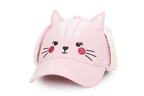 Toddler/kids 3d Winter Cap With Ear Flaps – Cat