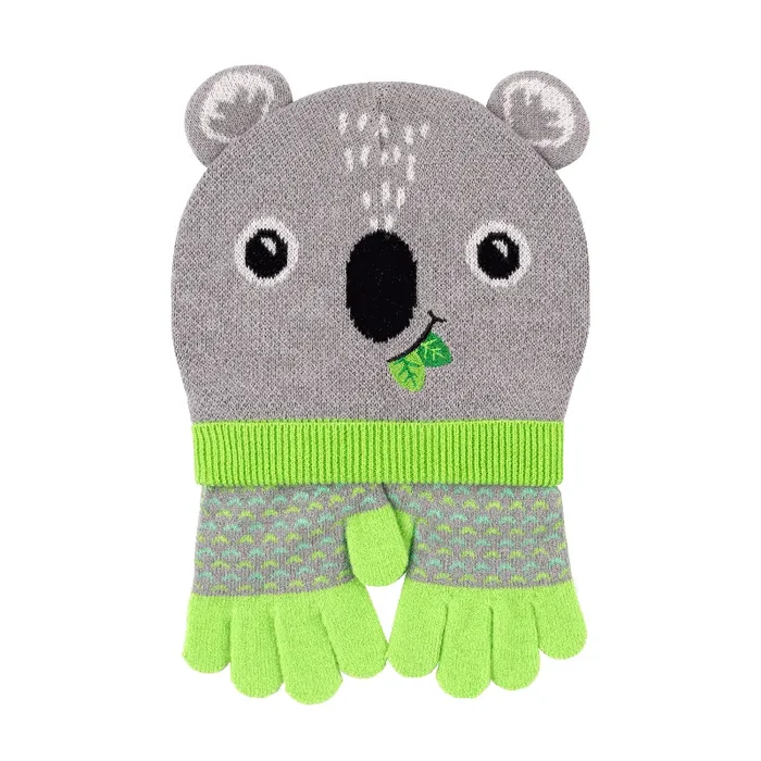 Toddler/kids Winter Beanie Hat And Gloves Set – Kai The Koala