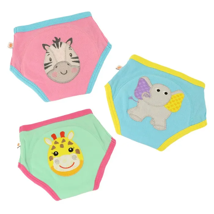 Toddler Organic Potty Training Pants (3-pk) – Zoo Friends **pre-order (orders Will Ship In Full Early March ’25)**