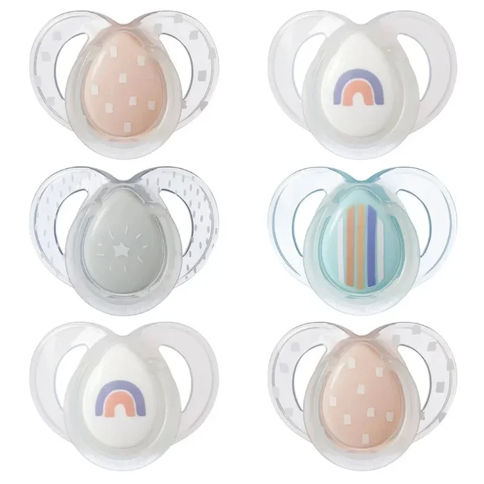 Tommee Tippee Night Time Soother, 6-18 months, Girl (Pack of 6)